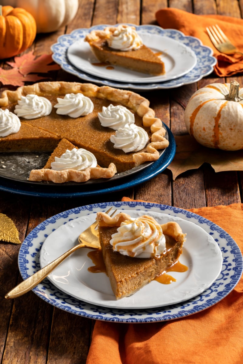 Salted Caramel Pumpkin Pie